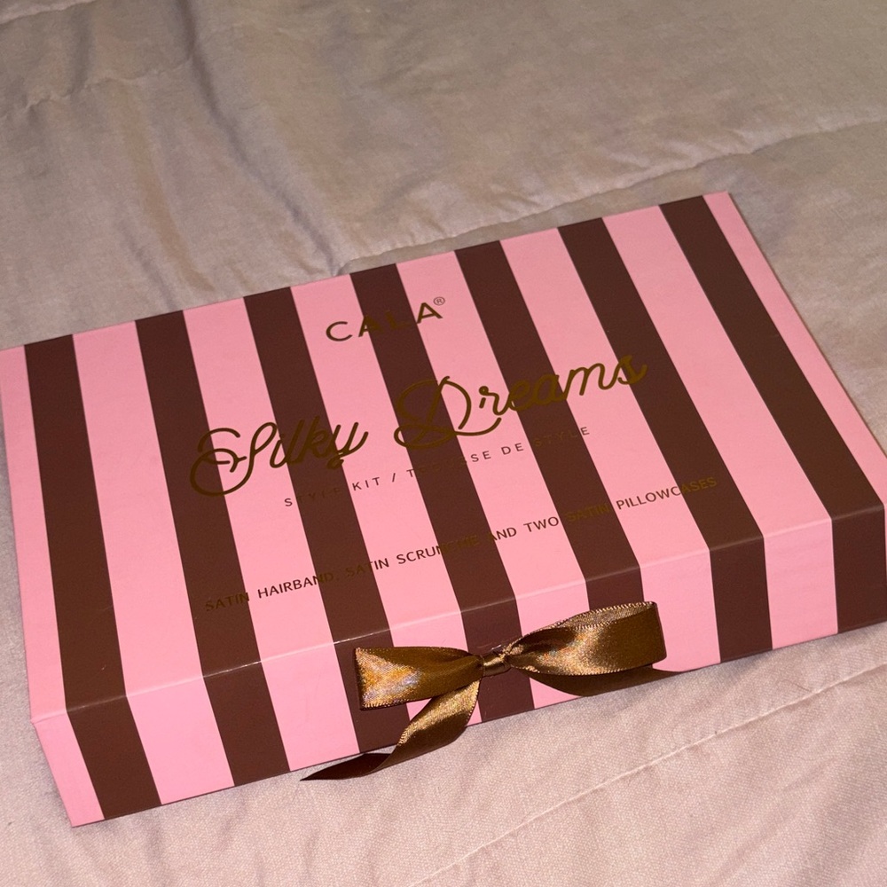 CALA Silky Dreams Gift Set - Satin Hair Accessories and 2 Pillow Cases NWT - Picture 2 of 6